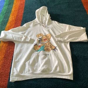 Oversized evil teddy graphic hoodie